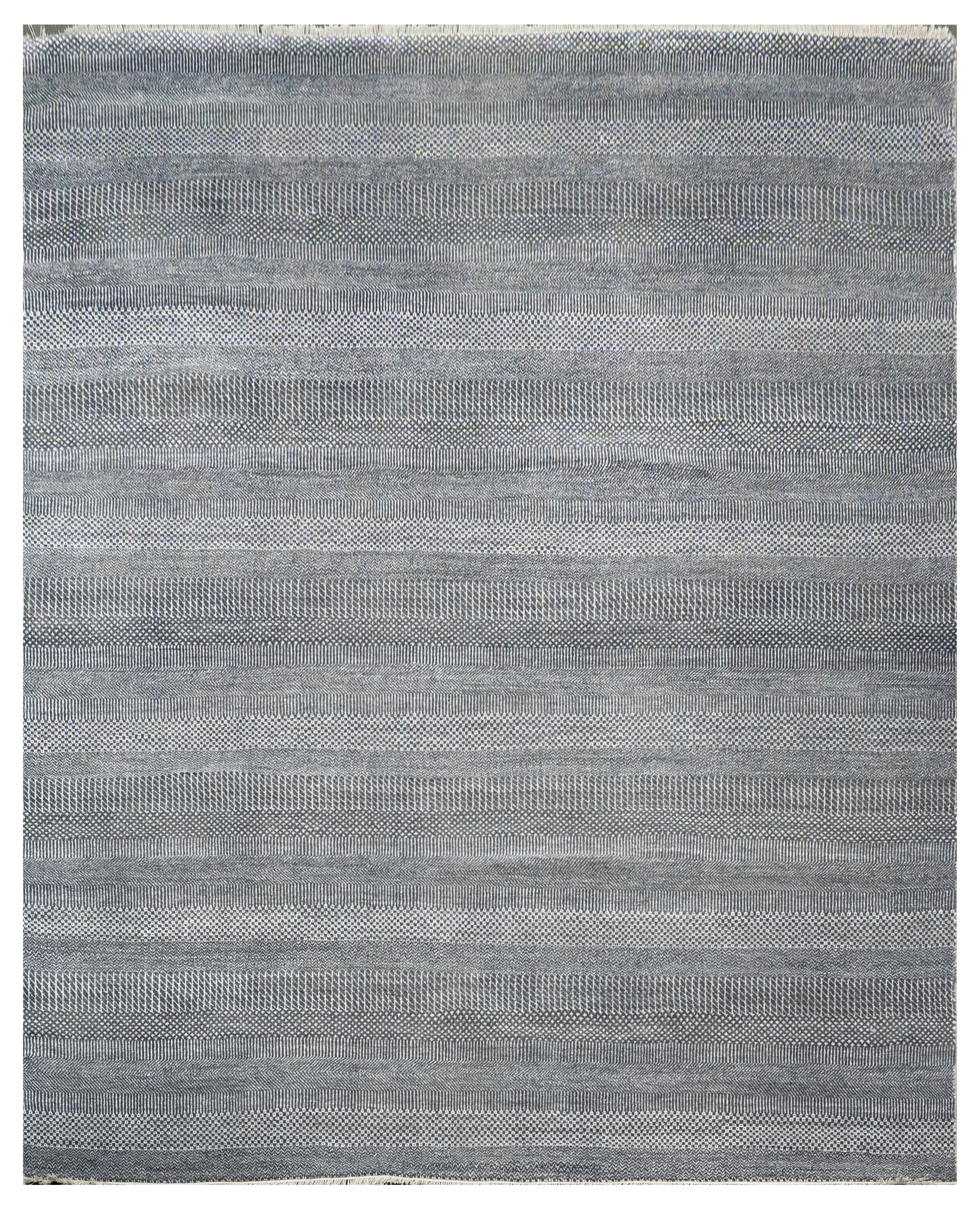 Handknotted Carpet, DIA - 1191 MCN, Grey & White